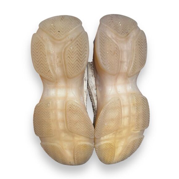 Steve Madden Maxima SM NY90 Gem Studded Beige & Gold Shoes Women’s Size 9M - Picture 15 of 16